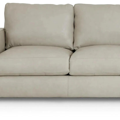 Alabama High Back Leather Sofa Light Gray Made In the USA Sofas & Loveseats LOOMLAN By Uptown Sebastian