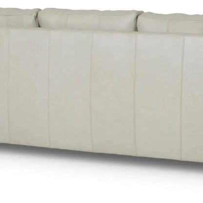 Alabama High Back Leather Sofa Light Gray Made In the USA Sofas & Loveseats LOOMLAN By Uptown Sebastian