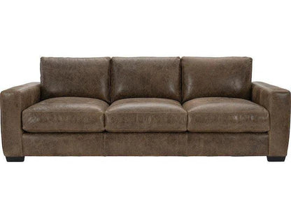 Uptown Sebastian Leather Sofa Brown Alabama BenchMade the USA