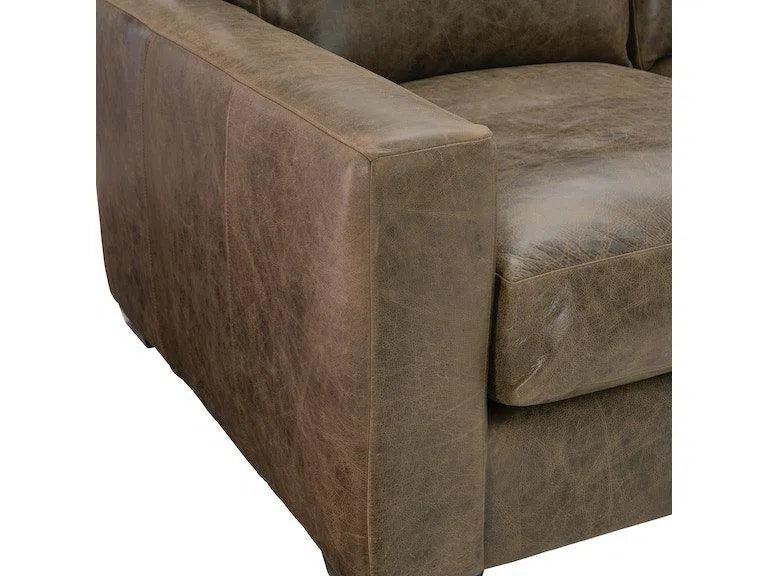 Uptown Sebastian Leather Sofa Brown Alabama BenchMade the USA