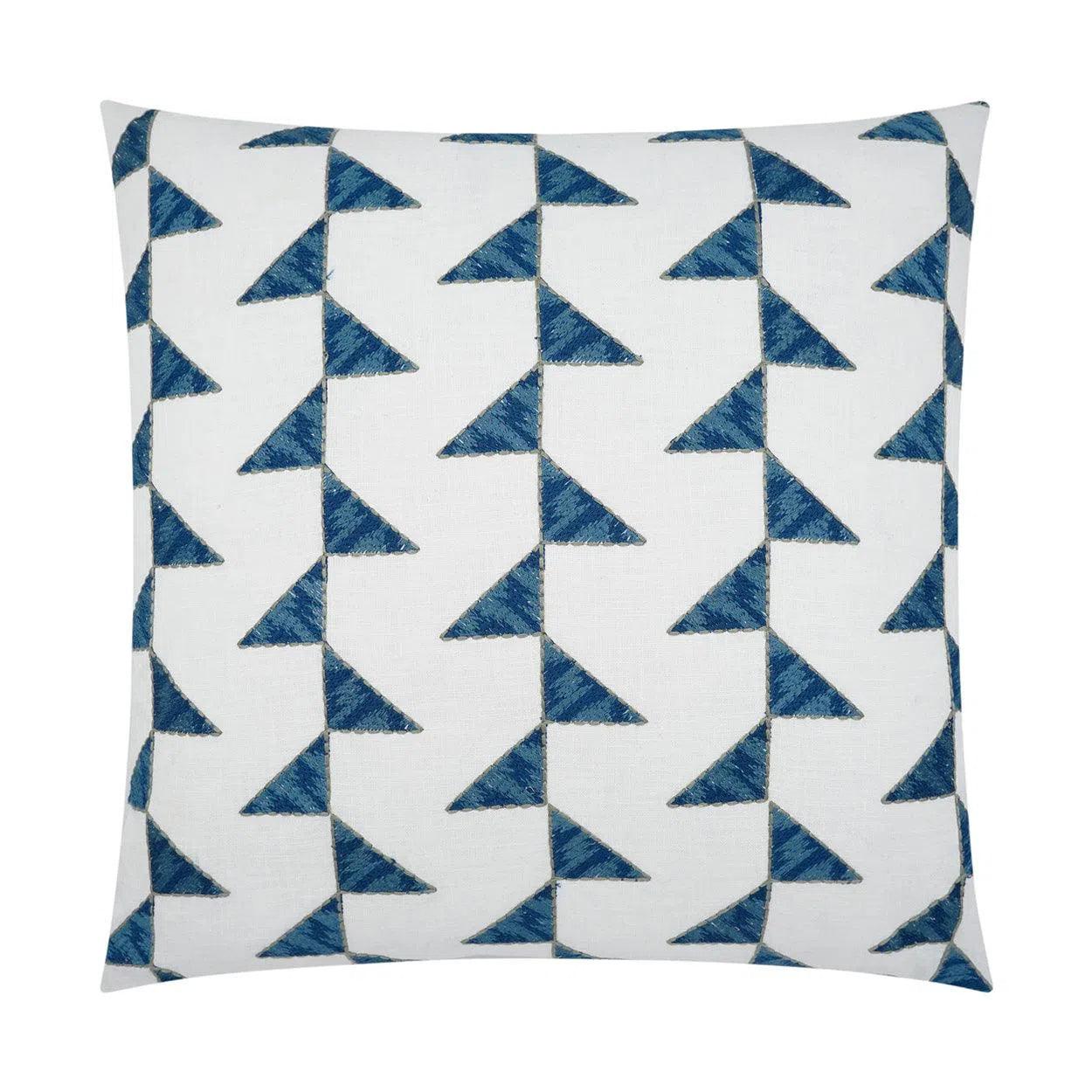 Alignment Lapis Geometric Beach Blue Large Throw Pillow With Insert Throw Pillows LOOMLAN By D.V. Kap