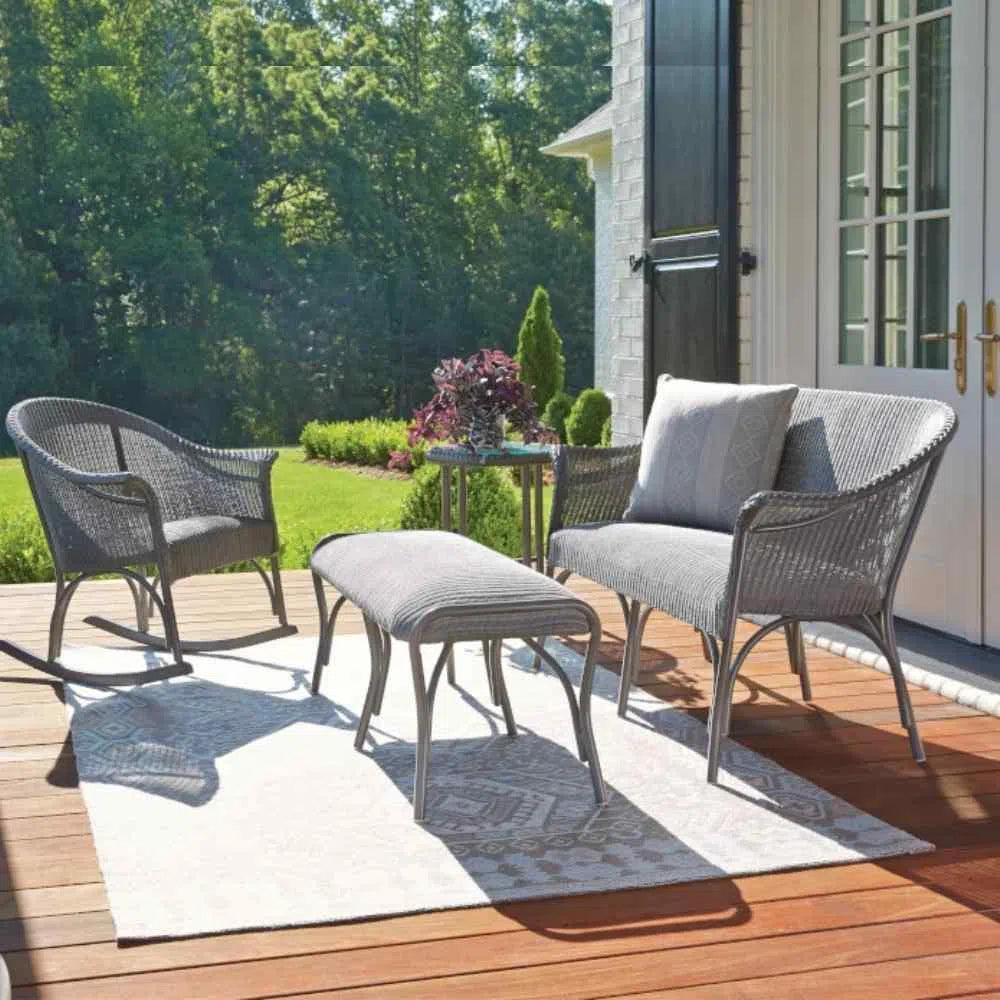 All Seasons Patio Furniture 5 Pc Lounge Chairs With Settee Ottoman Set Outdoor Lounge Sets LOOMLAN By Lloyd Flanders