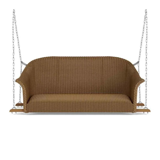 Lloyd Flanders All Seasons Settee Swing Padded Seat Wicker Outdoor