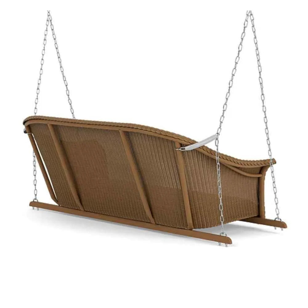 Lloyd Flanders All Seasons Settee Swing Padded Seat Wicker Outdoor