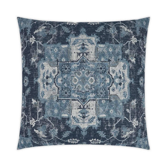 Amici Indigo Global Slate Blue Large Throw Pillow With Insert Throw Pillows LOOMLAN By D.V. Kap