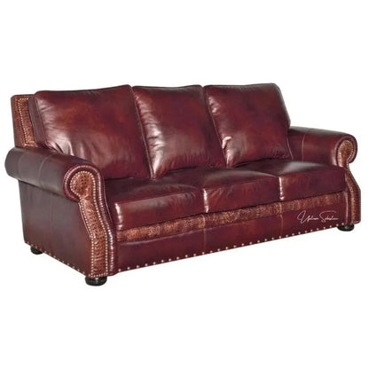 Uptown Sebastian Appalachian Dream - Mountain Custom Made Leather Sofa