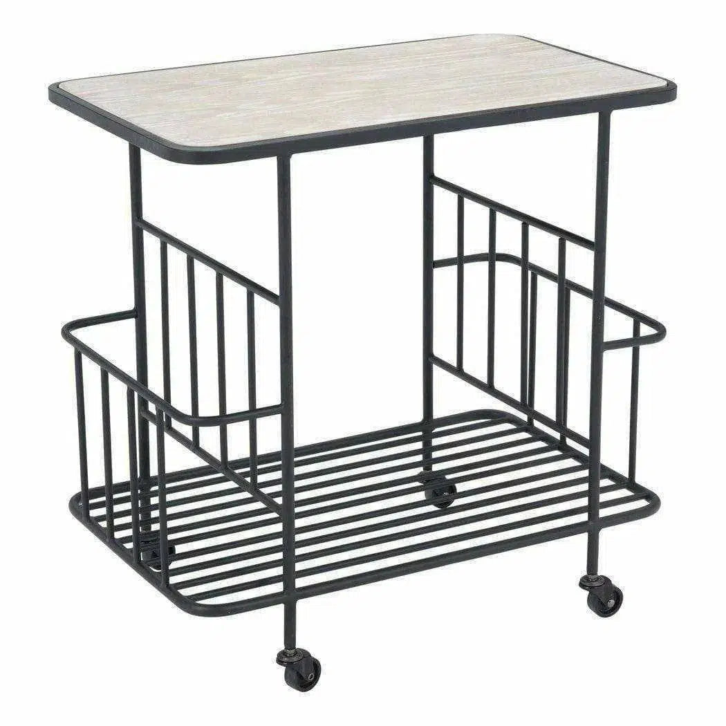 Argus Bar Cart Black Home Bar Carts LOOMLAN By Zuo Modern