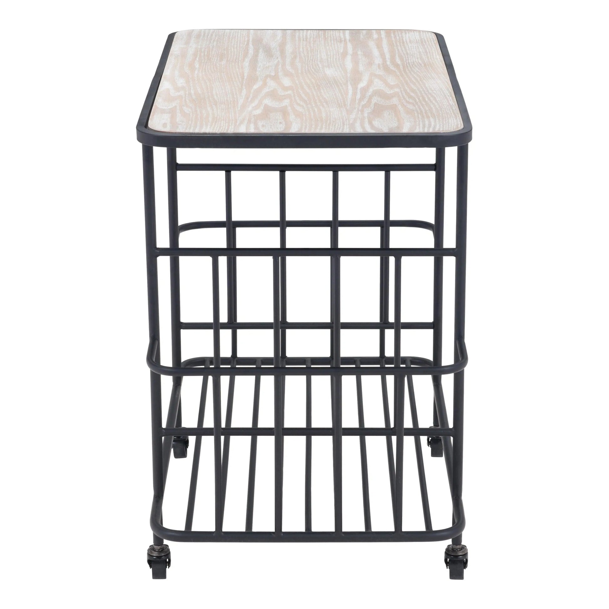 Argus Bar Cart Black Home Bar Carts LOOMLAN By Zuo Modern