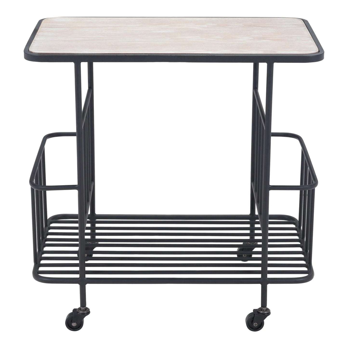 Argus Bar Cart Black Home Bar Carts LOOMLAN By Zuo Modern