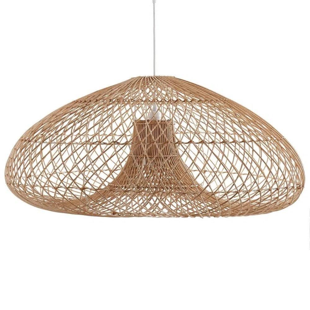 Aria Natural Rattan Chandelier Pendant Light Chandeliers LOOMLAN By Artesia