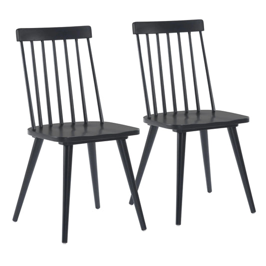 Ashley Dining Chair (Set of 2) Black Dining Chairs LOOMLAN By Zuo Modern