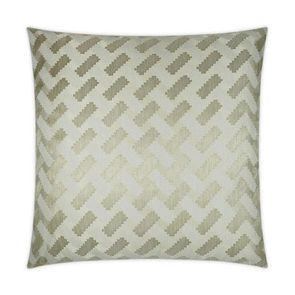 Atlantic Ivory Geometric Ivory Gold Large Throw Pillow With Insert Throw Pillows LOOMLAN By D.V. Kap