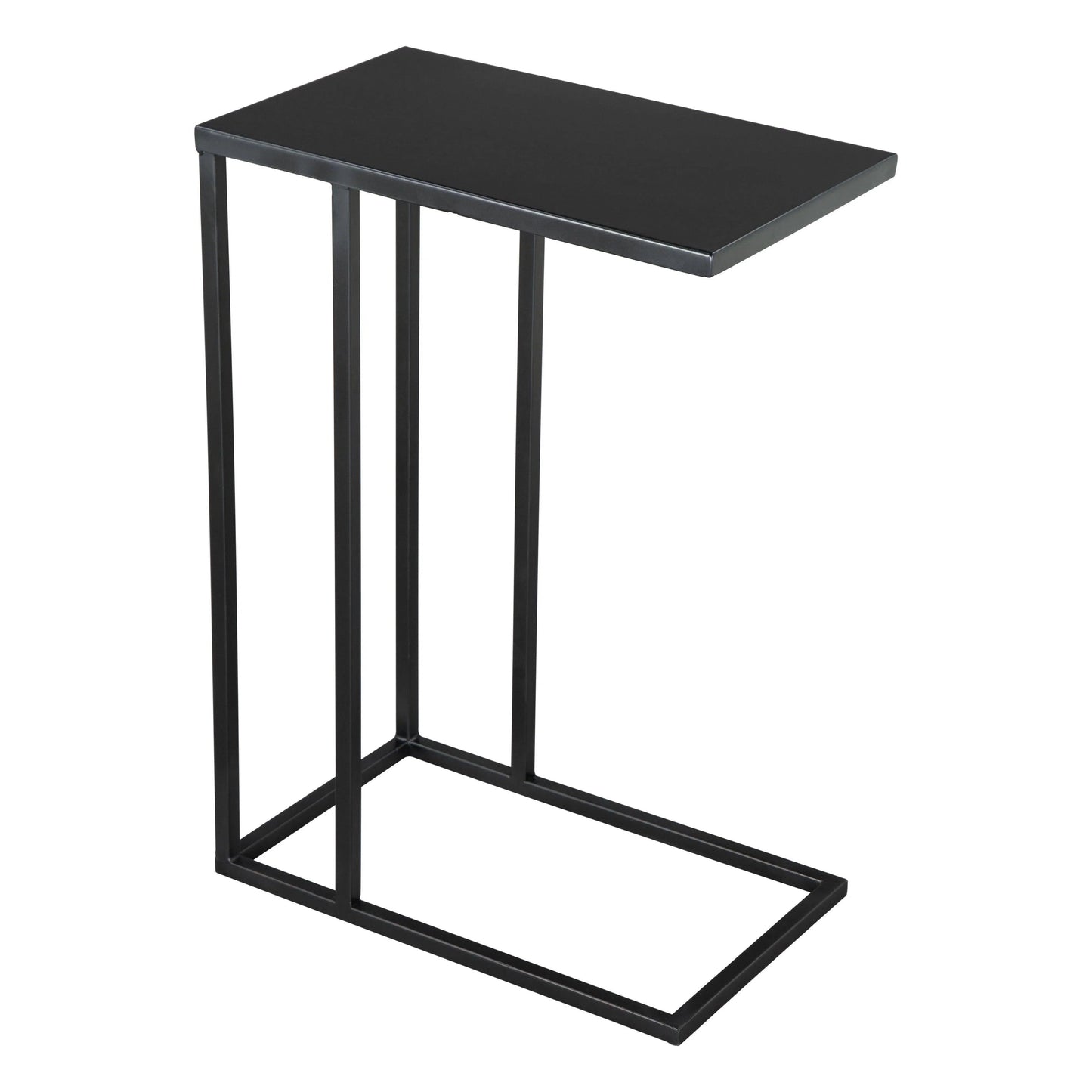 Zuo Modern Atom Side Table Black with Steel Frame
