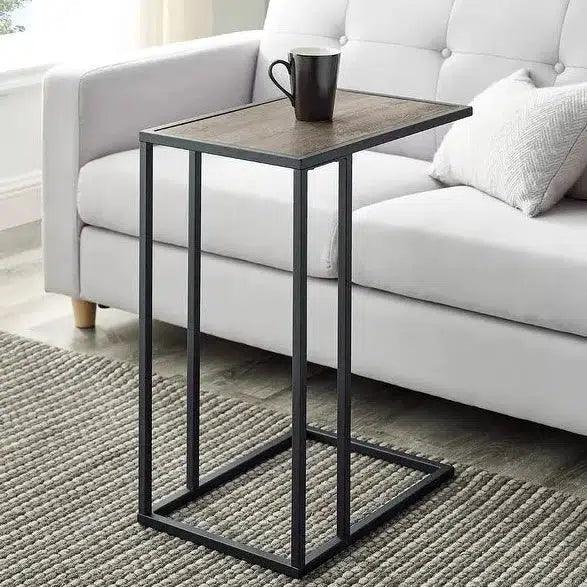 Zuo Modern Atom Side Table Black with Steel Frame