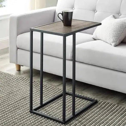Zuo Modern Atom Side Table Black with Steel Frame