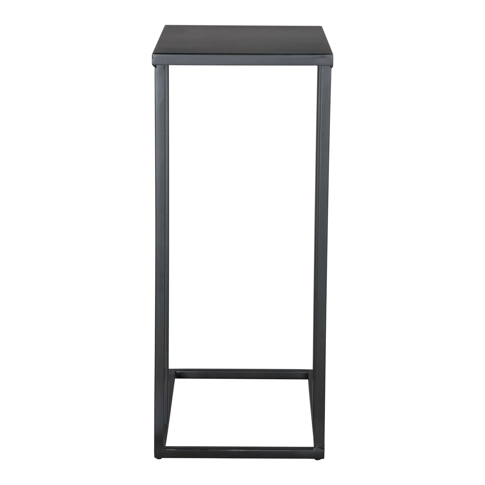 Zuo Modern Atom Side Table Black with Steel Frame