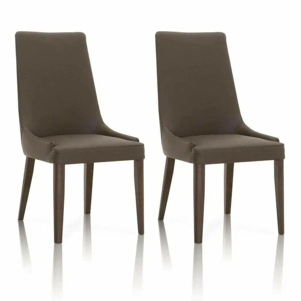 Aurora Leather Upholstered Armless Dining Chair (Set Of 2)