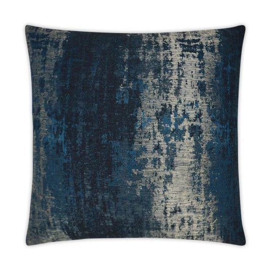 Aurora Midnight Abstract Blue Navy Large Throw Pillow With Insert Throw Pillows LOOMLAN By D.V. Kap