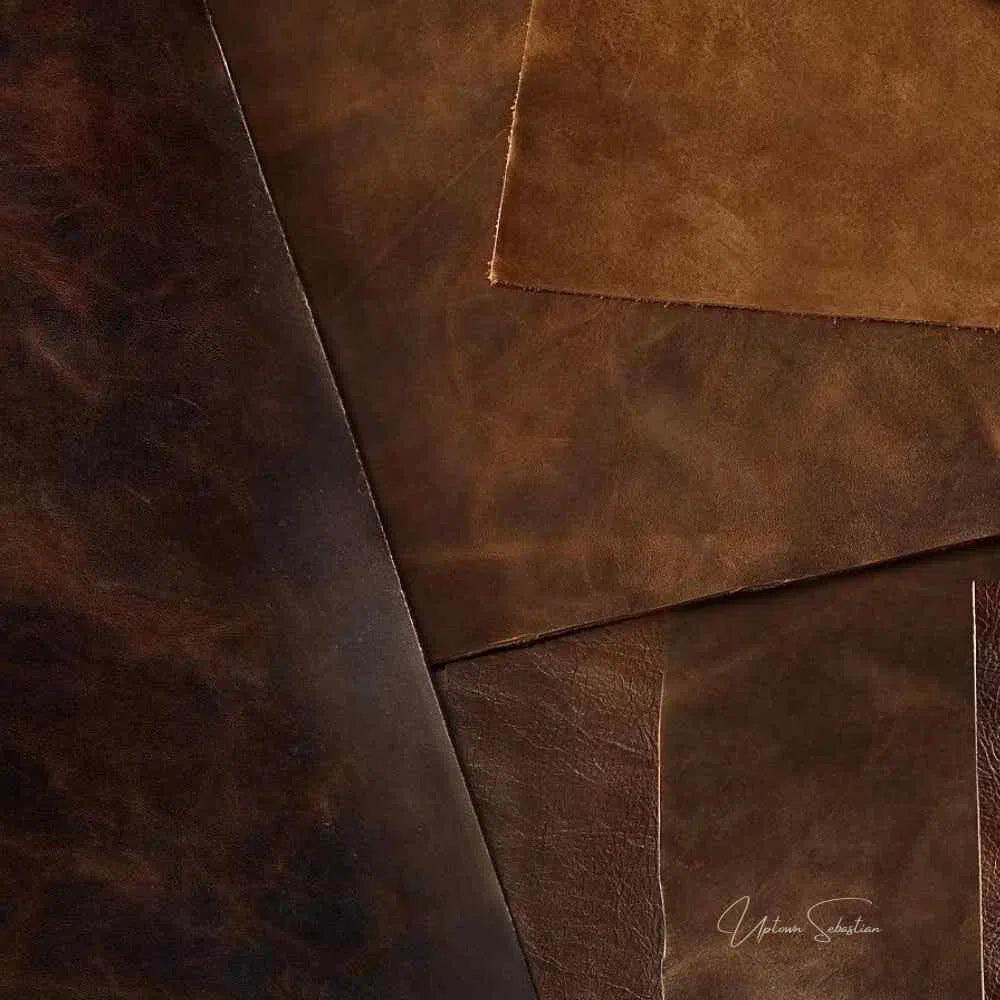 Uptown Sebastian Austin Brown Benchmade Aniline Leather Club Chair