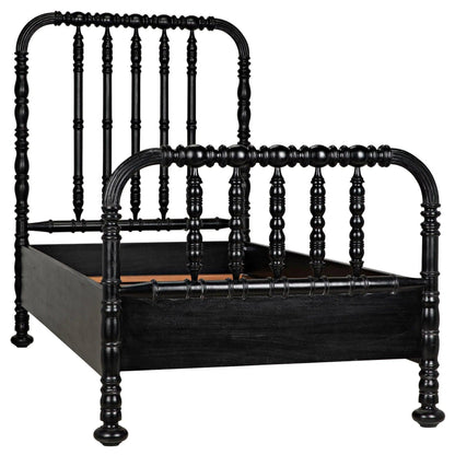 Bachelor Black Wooden Bed Frame