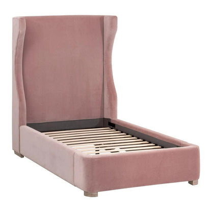 Balboa Light Pink Velvet Bed Frame