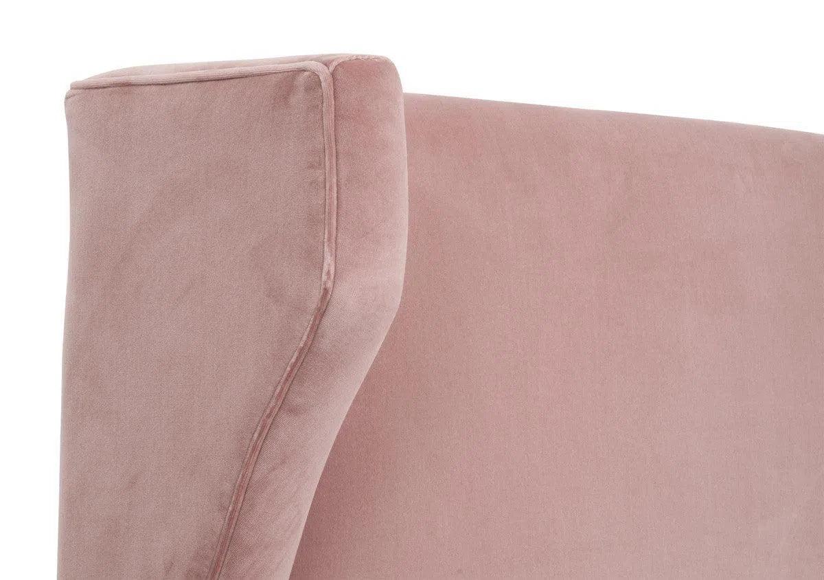 Balboa Light Pink Velvet Bed Frame