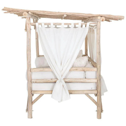 Bali Teak Cabana Daybed for Outdoor Living - Large Outdoor Cabanas & Loungers LOOMLAN By Artesia