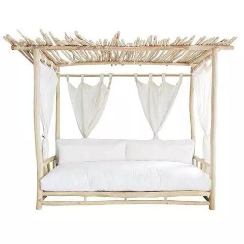 Bali Teak Cabana Daybed for Outdoor Living - Medium Outdoor Cabanas & Loungers LOOMLAN By Artesia