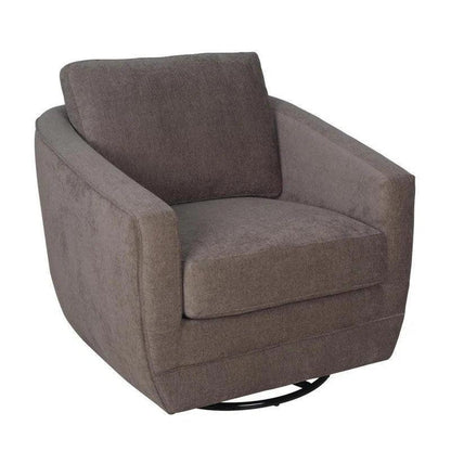 Baltimo Swivel Glider - Pecan Brown Club Chairs LOOMLAN By LH Imports