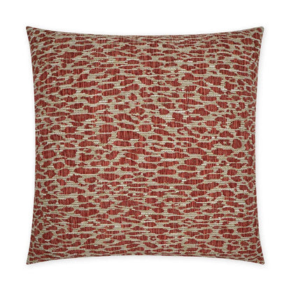 Bengal Spice Animal Abstract Red Large Throw Pillow With Insert Throw Pillows LOOMLAN By D.V. Kap