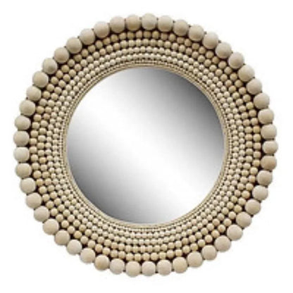 Biji Round Mirror Natural Wall Mirrors LOOMLAN By Artesia