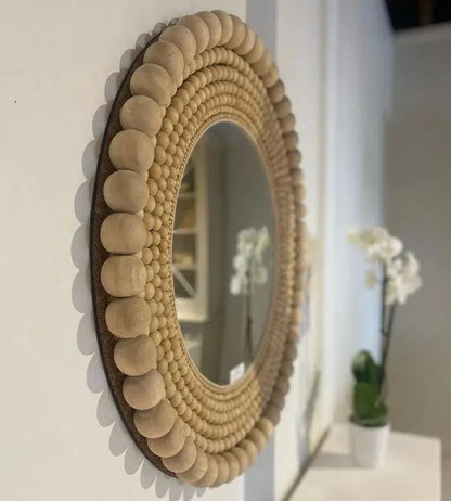 Biji Round Mirror Natural Wall Mirrors LOOMLAN By Artesia