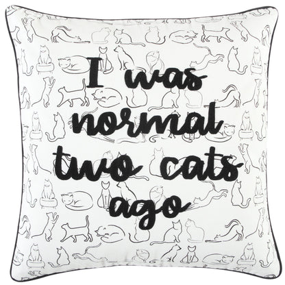 LOOMLAN Black Fun Words Decorative Couch Pillows Down Insert