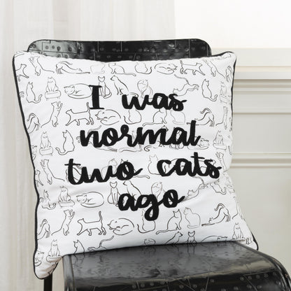 LOOMLAN Black Fun Words Decorative Couch Pillows Down Insert