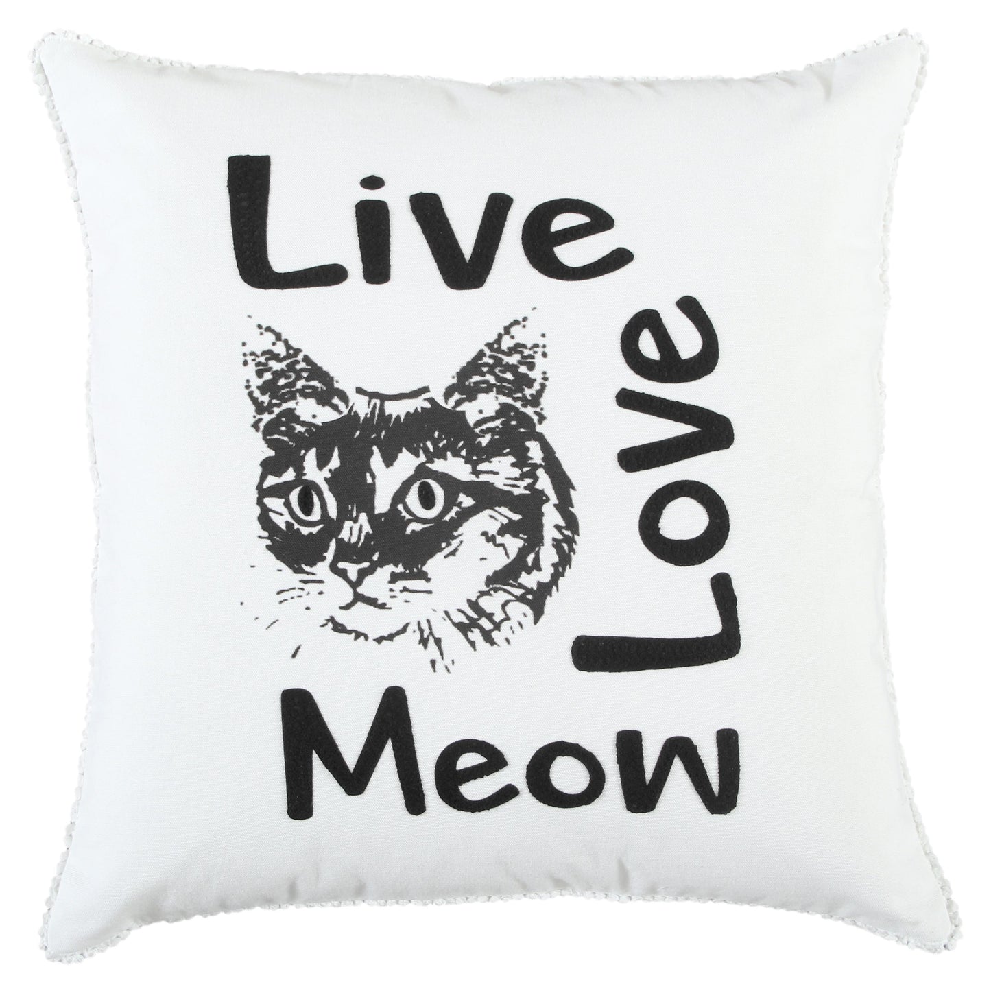 LOOMLAN Black Skye Words Decorative Couch Pillows Down Insert