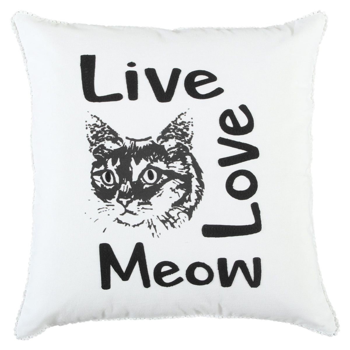 LOOMLAN Black Skye Words Decorative Couch Pillows Down Insert
