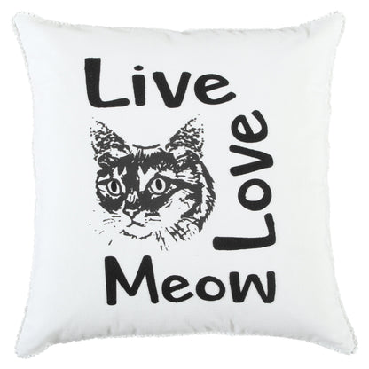LOOMLAN Black Skye Words Decorative Couch Pillows Down Insert