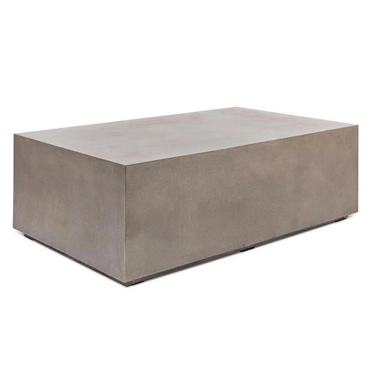 Bloc Concrete Outdoor Rectangular Coffee Table Outdoor Coffee Tables LOOMLAN By Urbia