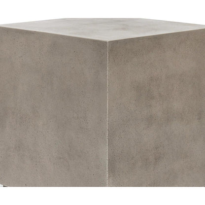 Bloc Concrete Outdoor Square End Table