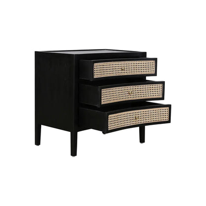 Bricee Sustainable Wooden 3 Drawers Side Table