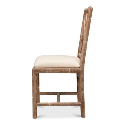 Brighton Bamboo Leather Armless Dining Chair (Set Of 2)