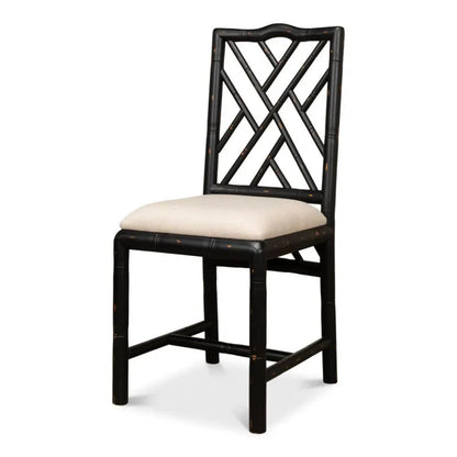 Brighton Bamboo Leather Armless Dining Chair (Set Of 2)