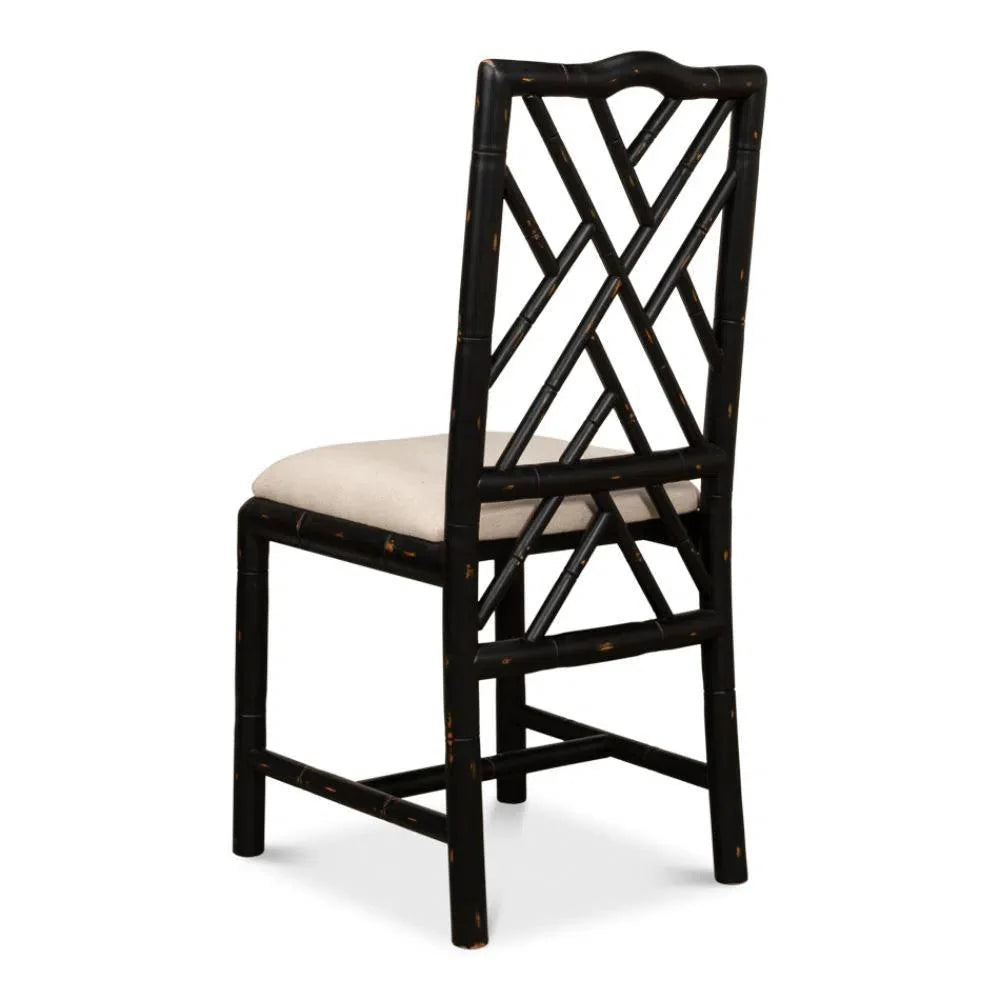 Brighton Bamboo Leather Armless Dining Chair (Set Of 2)