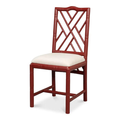 Brighton Bamboo Leather Armless Dining Chair (Set Of 2)