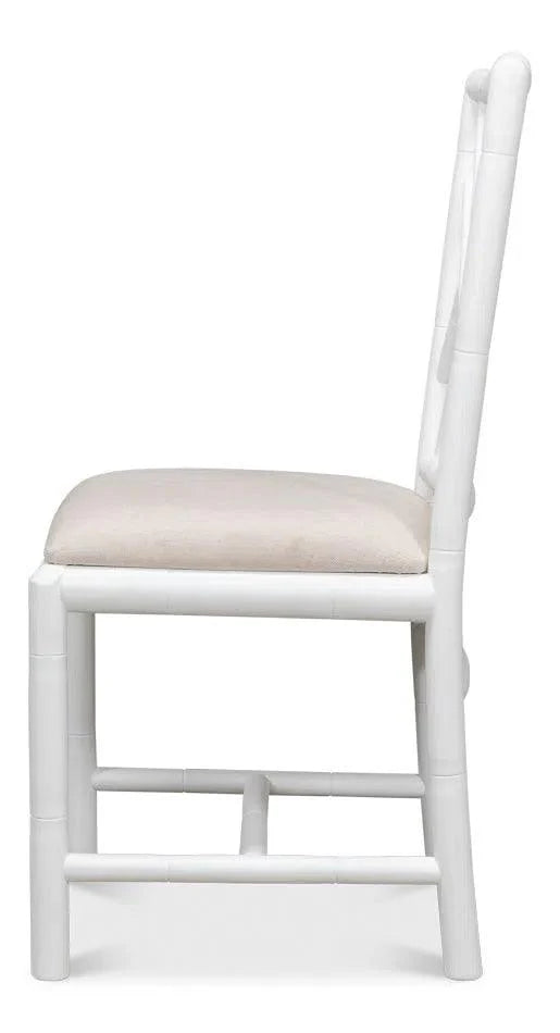 Brighton Bamboo Leather Armless Dining Chair (Set Of 2)