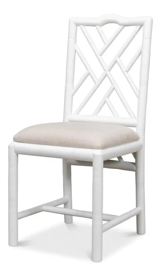 Brighton Bamboo Leather Armless Dining Chair (Set Of 2)