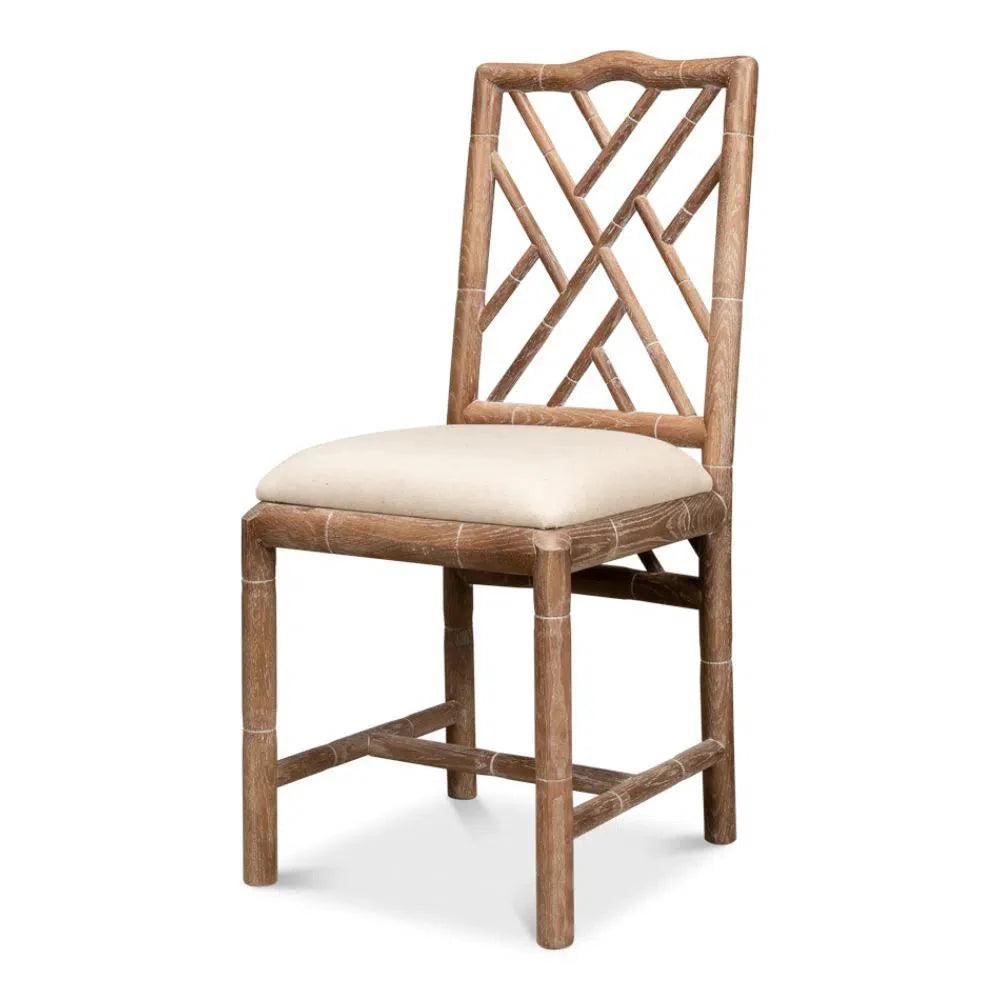 Brighton Bamboo Leather Armless Dining Chair (Set Of 2)