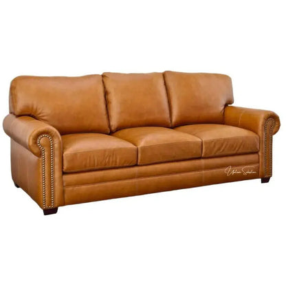 Uptown Sebastian Buckaroos Welcome! Leather Couch Built USA