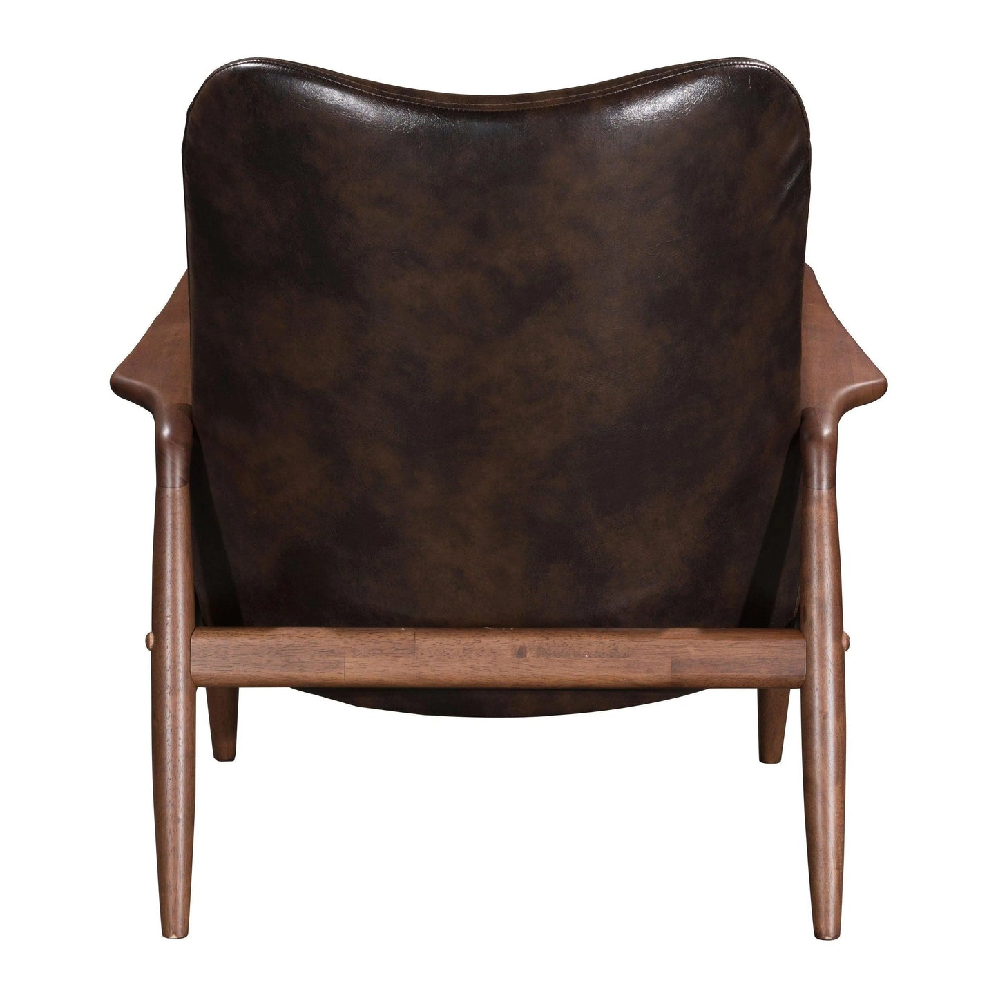 Bully Lounge Chair & Ottoman Brown Ottomans LOOMLAN By Zuo Modern