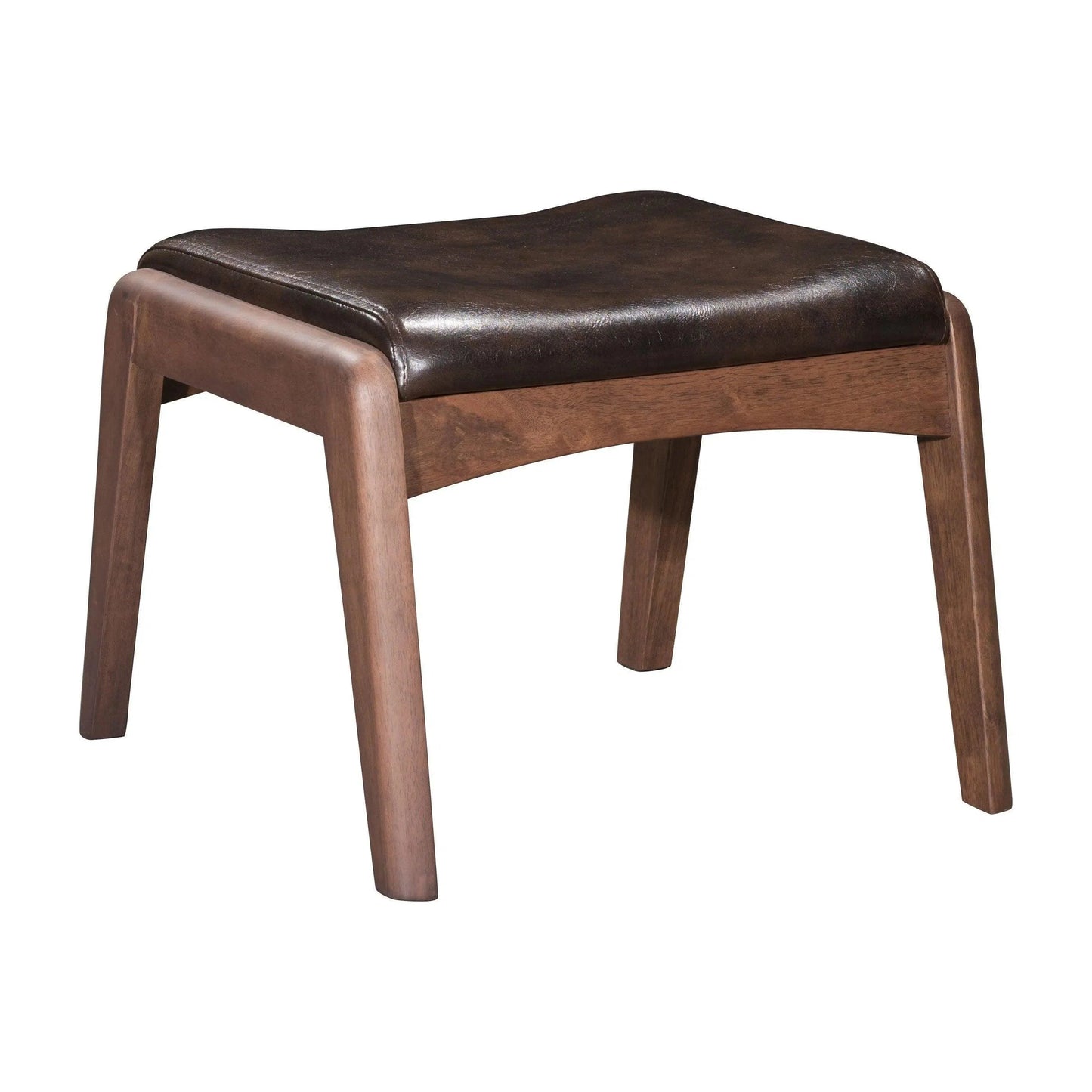 Bully Lounge Chair & Ottoman Brown Ottomans LOOMLAN By Zuo Modern